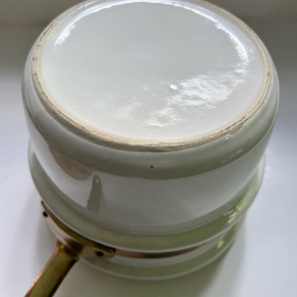 Vintage Double Brass Handled Copper & Ceramic Bain-Marie - Picture 10 of 16